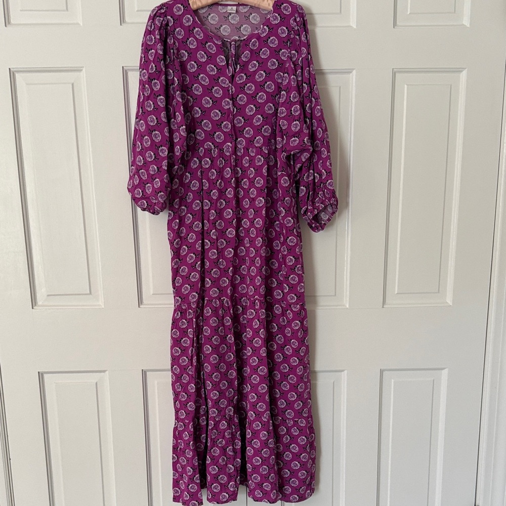 Purple Floral Women's Dress